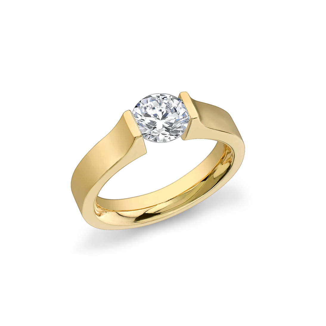 Tension Set Diamond Ring *Reliable Gold, Providence, RI Reliable Gold Ltd.