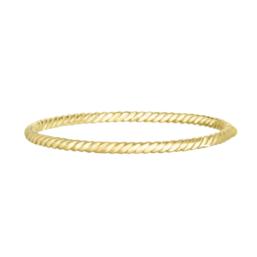 14K Gold Twist Bracelet Bangle