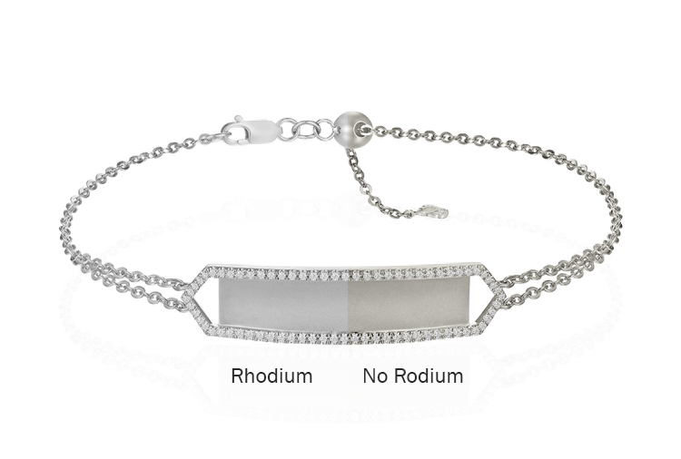 Why is white gold rhodium plated?
