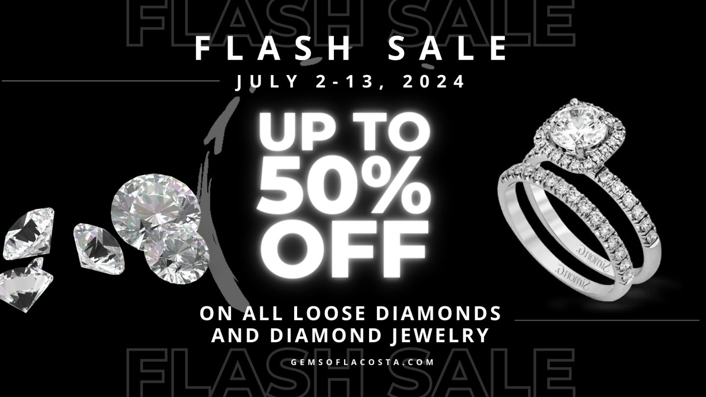 Flash Sale: Up to 50% Off Loose Diamonds and Diamond Jewelry July 2nd – 13th